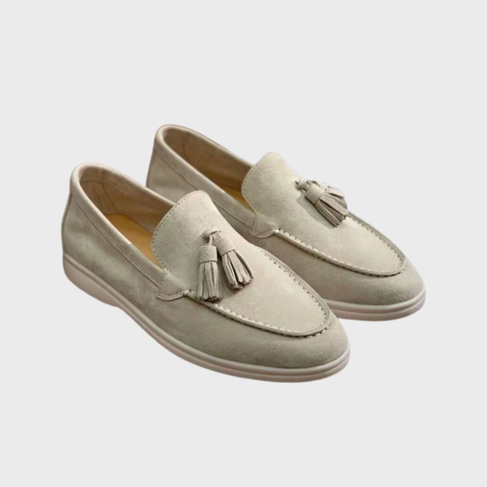 Laurence | Men's Suede Tassel Loafers - Versatile Slip-On Moccasins for Casual and Formal Wear