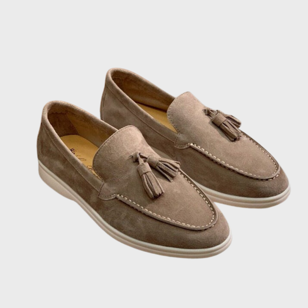 Laurence | Men's Suede Tassel Loafers - Versatile Slip-On Moccasins for Casual and Formal Wear