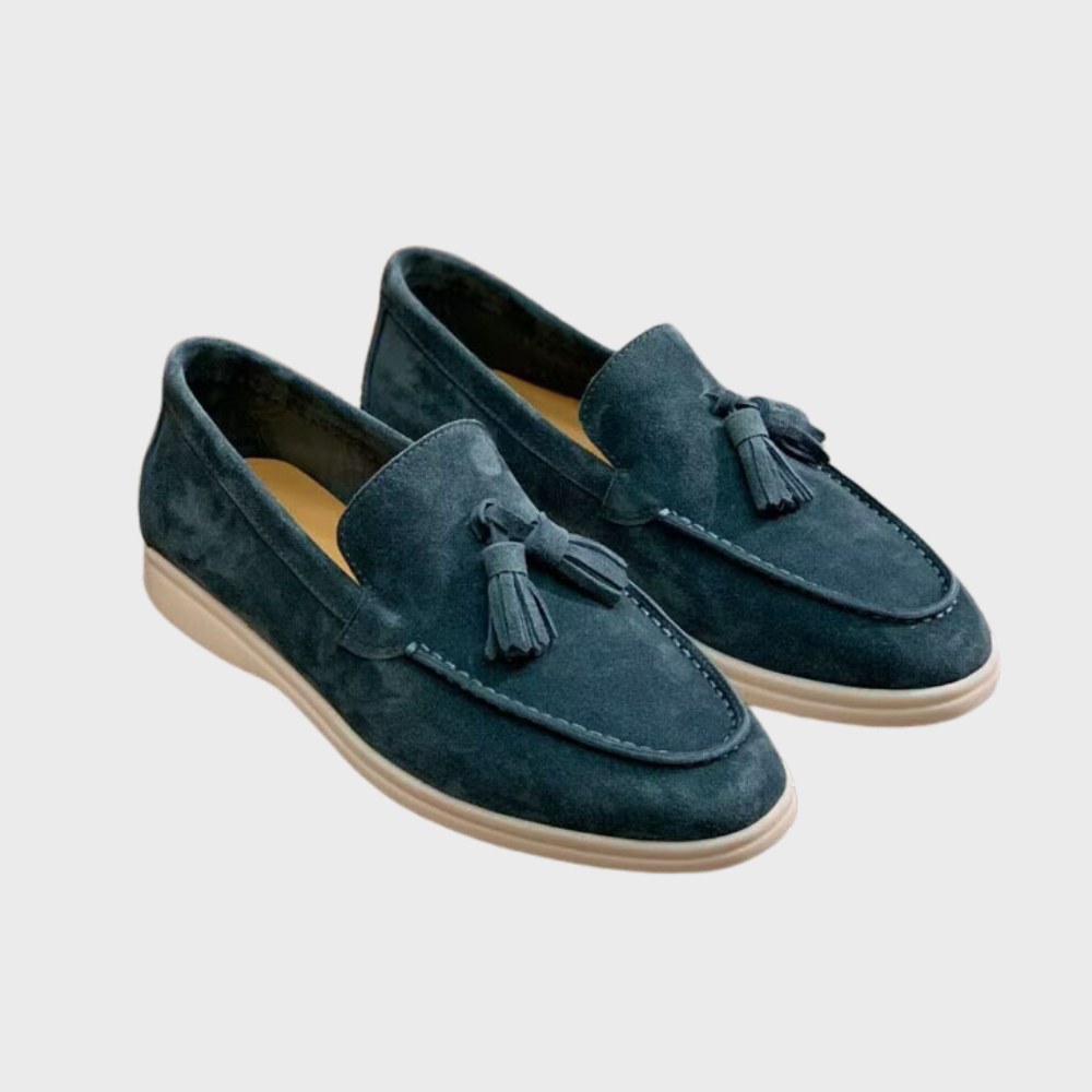 Laurence | Men's Suede Tassel Loafers - Versatile Slip-On Moccasins for Casual and Formal Wear
