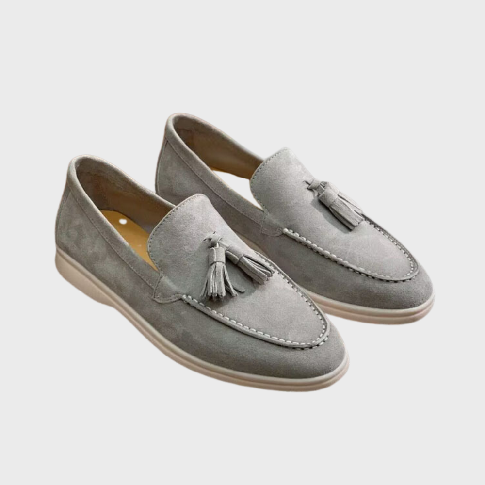 Laurence | Men's Suede Tassel Loafers - Versatile Slip-On Moccasins for Casual and Formal Wear