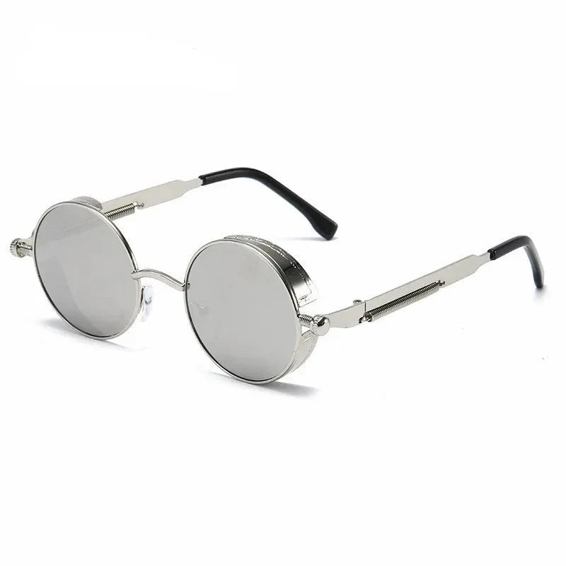 Men's Retro Steampunk Round Metal Sunglasses | Stylish Designer Eyewear