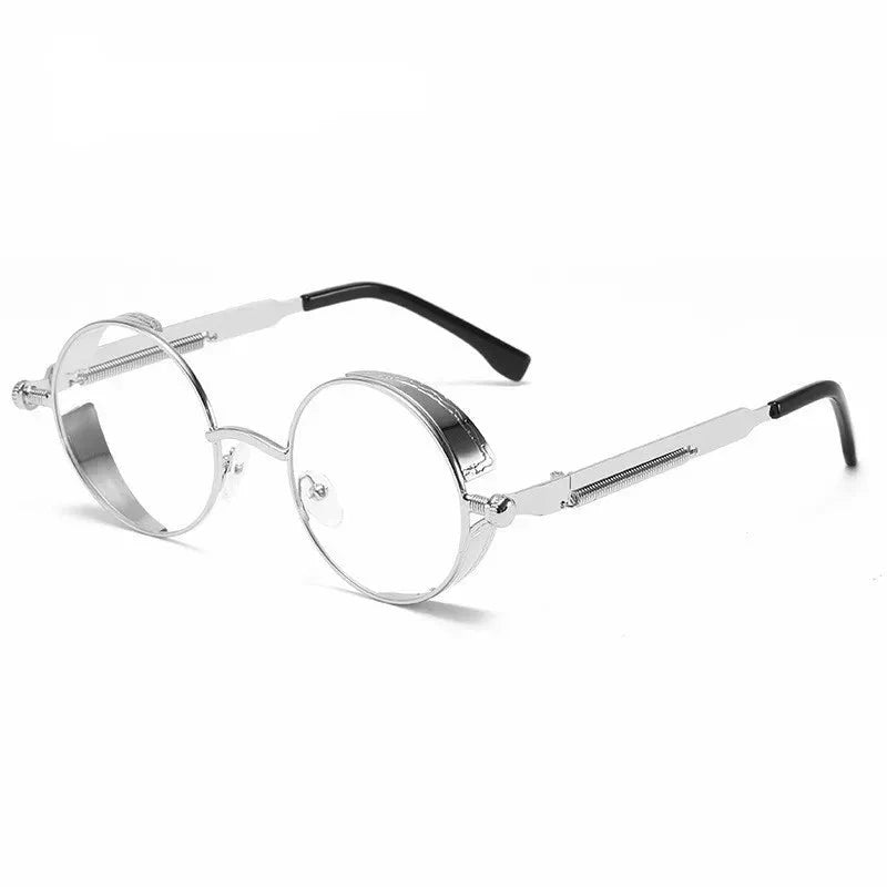 Men's Retro Steampunk Round Metal Sunglasses | Stylish Designer Eyewear