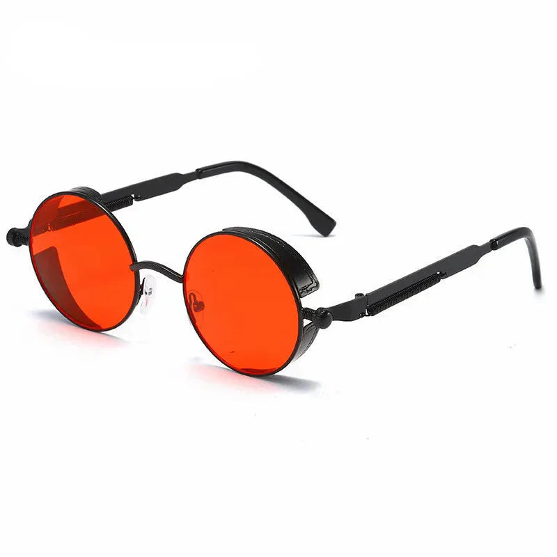 Men's Retro Steampunk Round Metal Sunglasses | Stylish Designer Eyewear