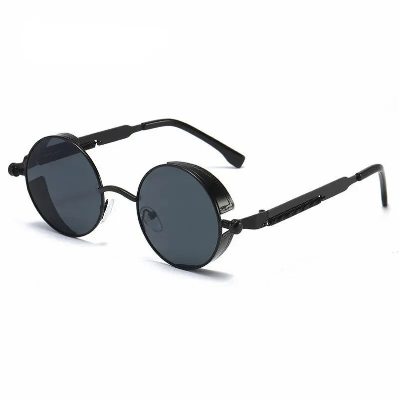 Men's Retro Steampunk Round Metal Sunglasses | Stylish Designer Eyewear