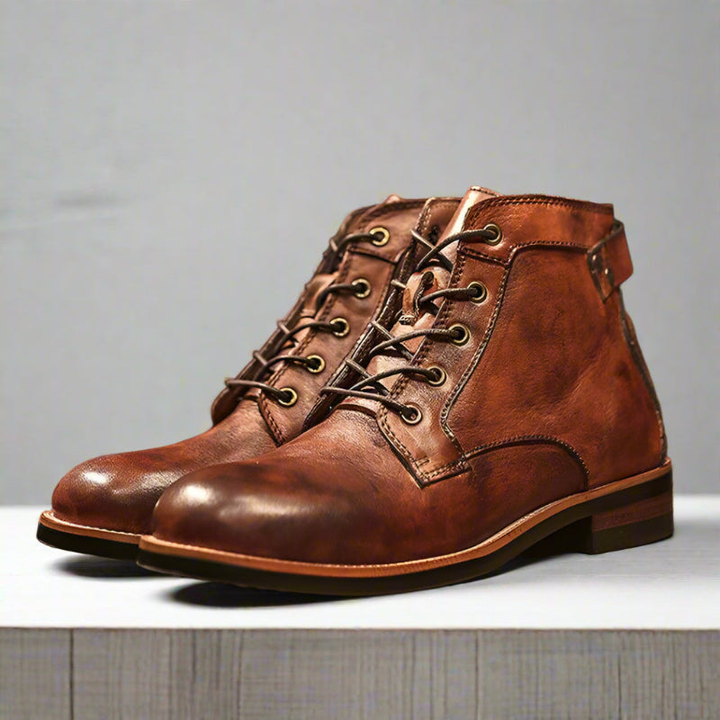 Beckett | Men's Leather Lace-Up Ankle Booties