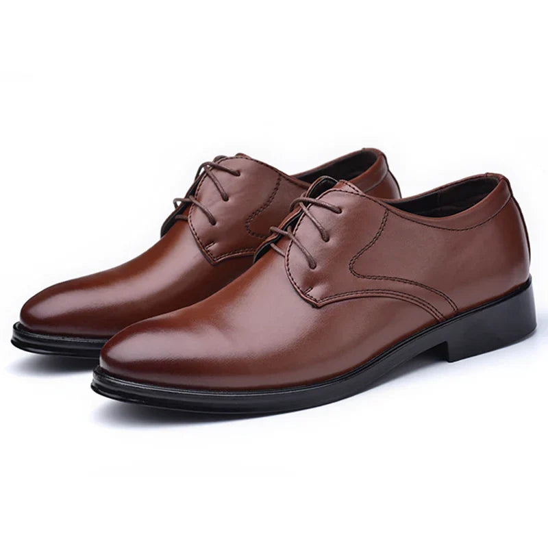 Beatty | Men's Classic Black Leather Oxford Dress Shoes