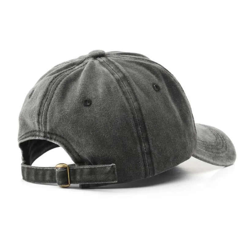 Adjustable Cotton Baseball Cap for Men with Vintage Brooklyn Letter Embroidery
