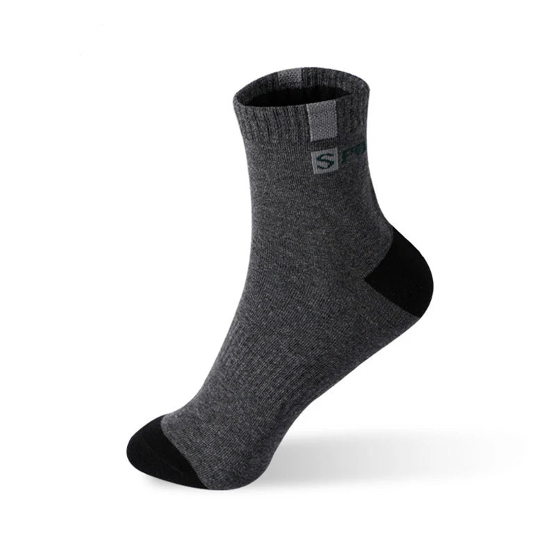 SoftStride Men's Sport Socks - 5 Pairs of Breathable Cotton