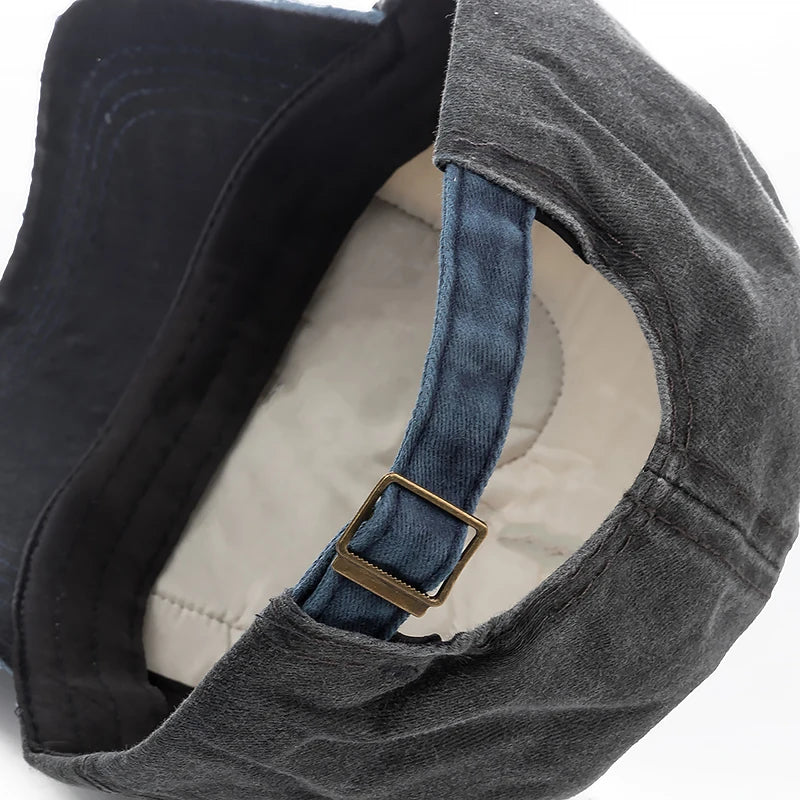Men's Motor Racing Snapback Cap | Distressed Cotton Baseball Hat