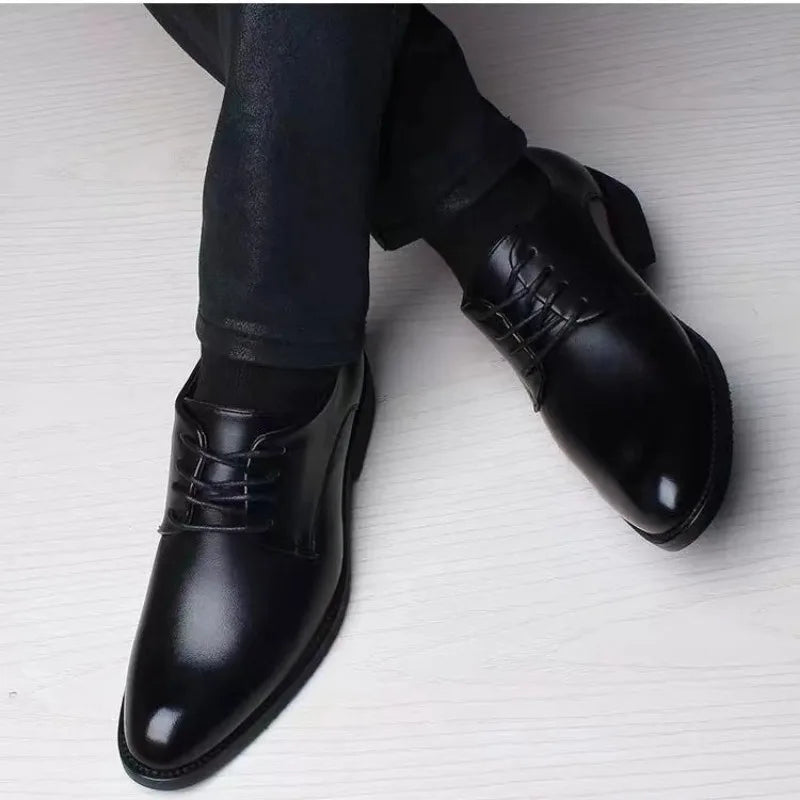 Ferndale | Men's Casual Leather Dress Shoes with Height Boost - British Style