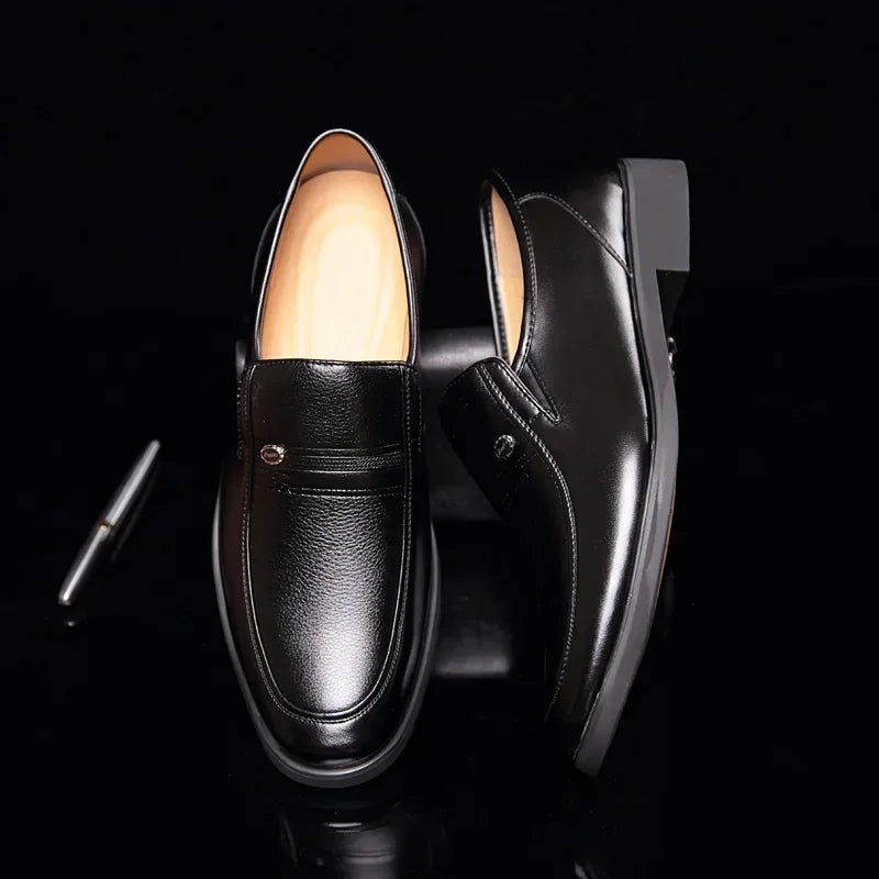 Cambria | Luxury Black Leather Loafers for Men