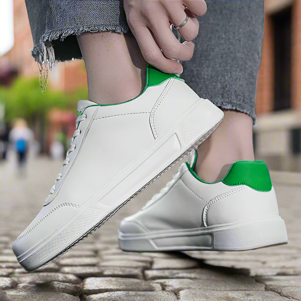Deuce | Men's Lightweight White Canvas Sneakers - Casual Skate Shoes-Modavendi