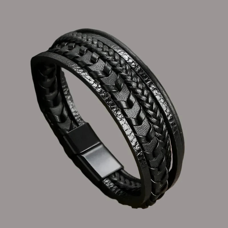 Samson | Classic Handcrafted Leather Bracelet for Men