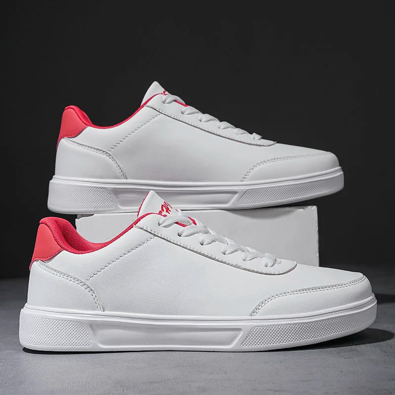 Deuce | Men's Lightweight White Canvas Sneakers - Casual Skate Shoes-Modavendi