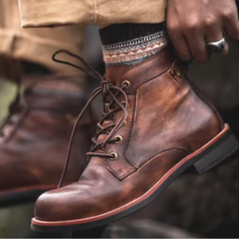 Beckett | Men's Leather Lace-Up Ankle Booties