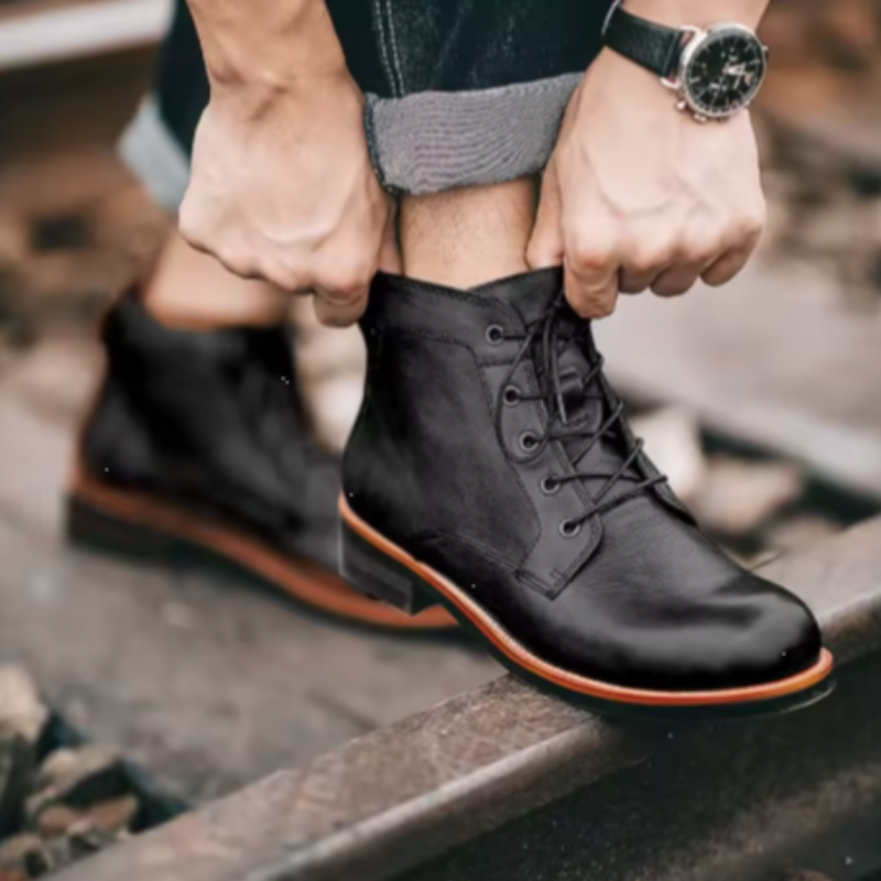 Beckett | Men's Leather Lace-Up Ankle Booties