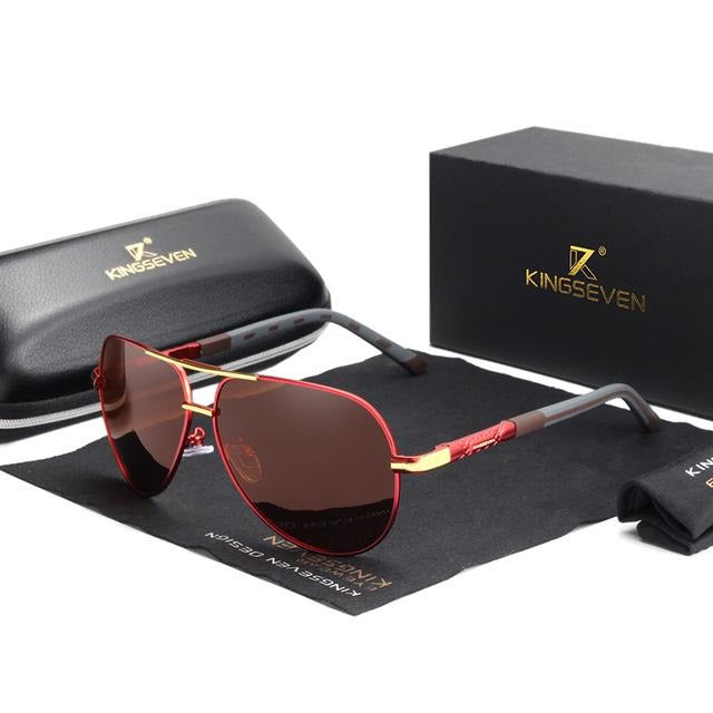 Kingseven Polarized Designer Sunglasses UV400 Lightweight Stylish Men's Eyewear