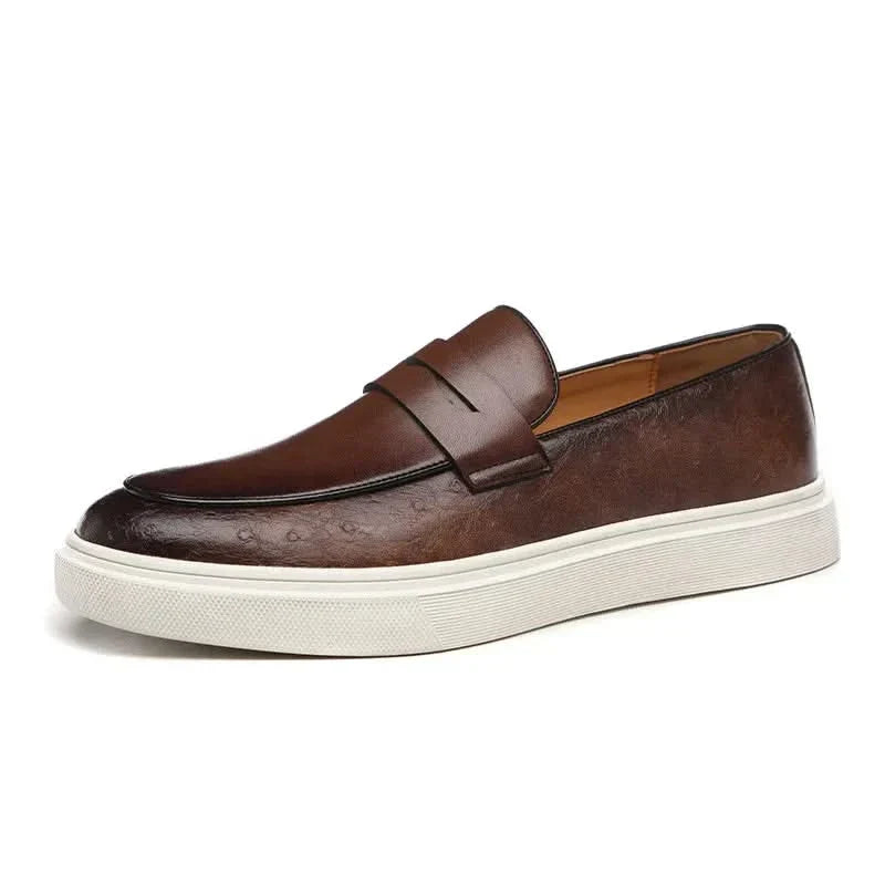 Boston | Men's Casual Leather Penny Loafers with a Touch of British Elegance
