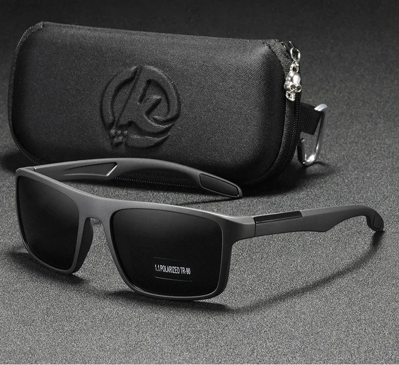 Stefan | Men's Lightweight Rectangular TR90 Sunglasses with Polarized 1.1mm TAC Lenses