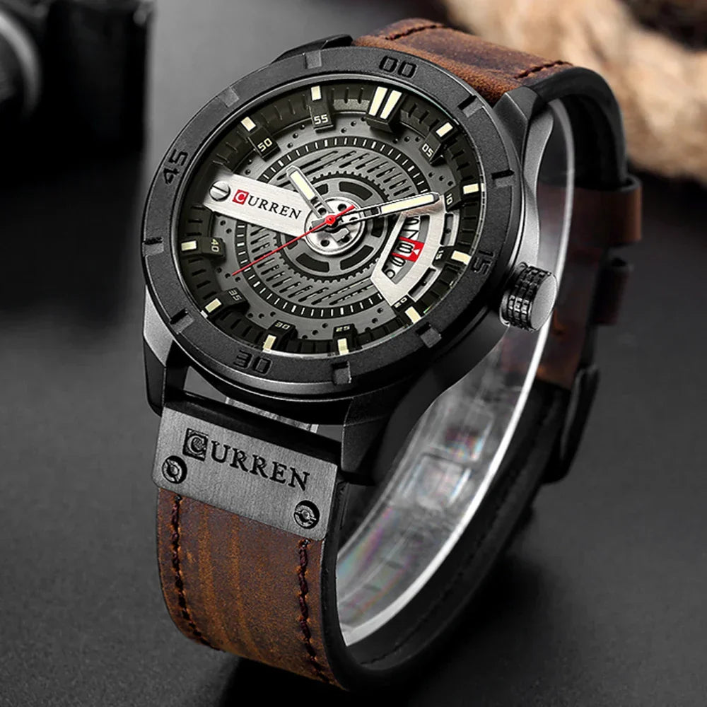 Men's Casual Military-Style Quartz Sports Watch by Bhutan