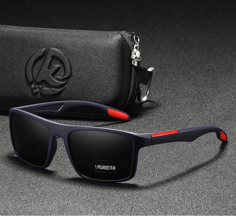 Stefan | Men's Lightweight Rectangular TR90 Sunglasses with Polarized 1.1mm TAC Lenses