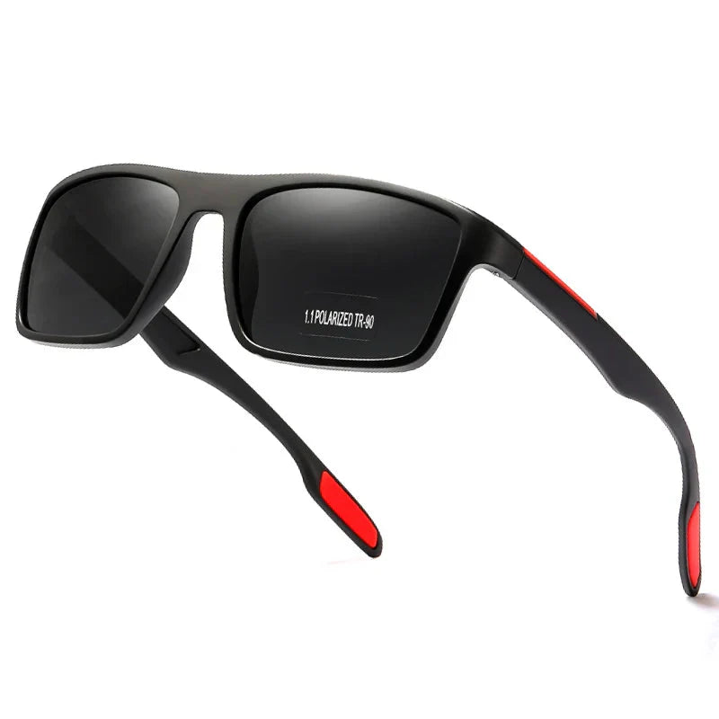 Stefan | Men's Lightweight Rectangular TR90 Sunglasses with Polarized 1.1mm TAC Lenses