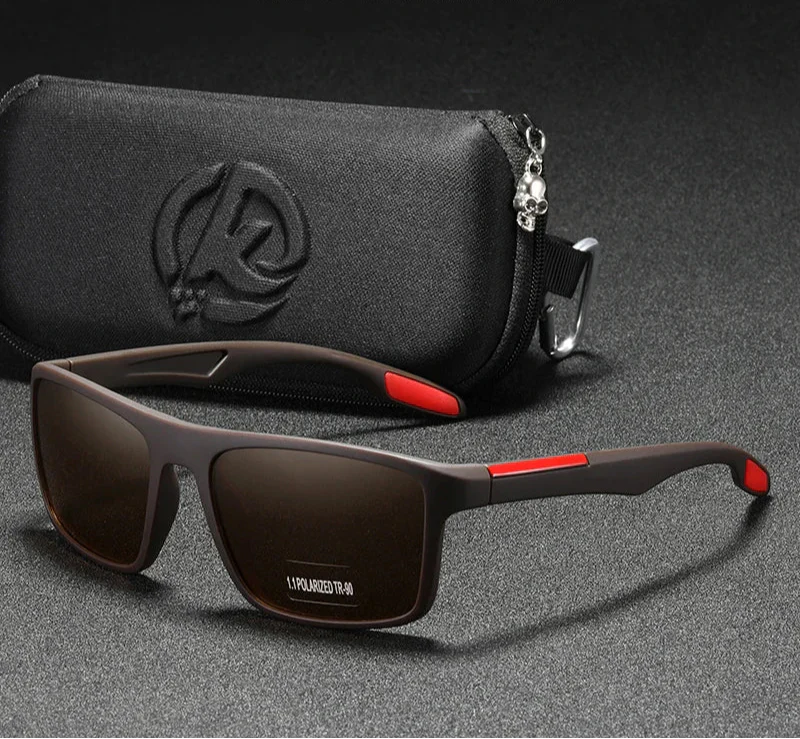 Stefan | Men's Lightweight Rectangular TR90 Sunglasses with Polarized 1.1mm TAC Lenses