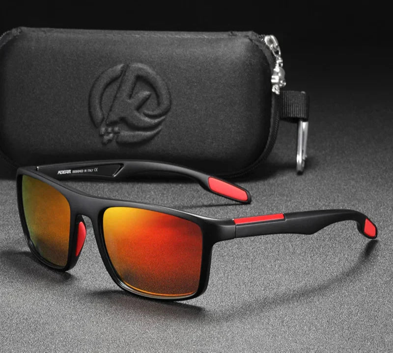 Stefan | Men's Lightweight Rectangular TR90 Sunglasses with Polarized 1.1mm TAC Lenses