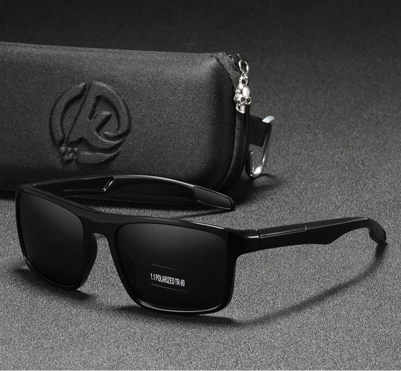 Stefan | Men's Lightweight Rectangular TR90 Sunglasses with Polarized 1.1mm TAC Lenses