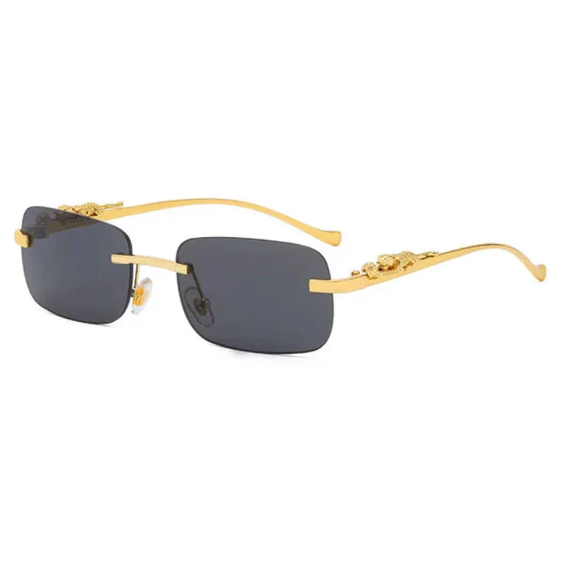Quebec Men's Frameless Sunglasses Metal Hinges & UV400 Protection