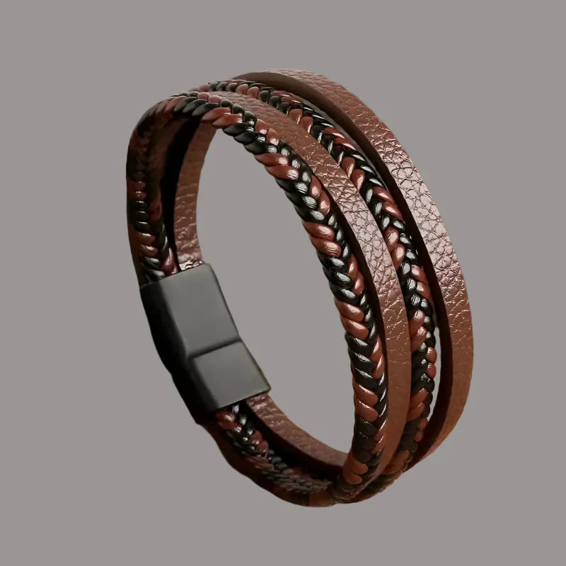 Samson | Classic Handcrafted Leather Bracelet for Men