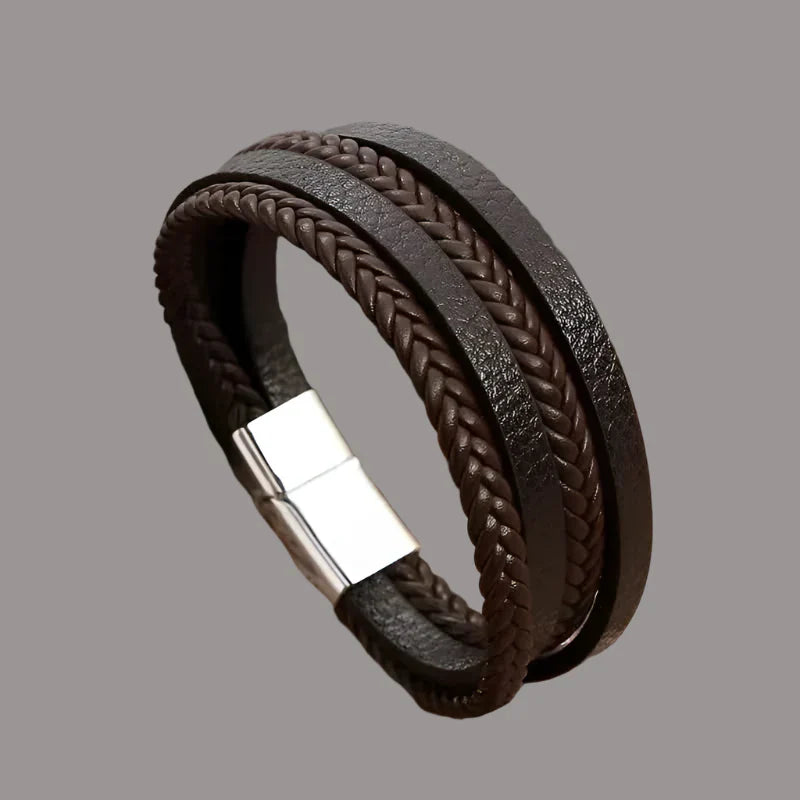 Samson | Classic Handcrafted Leather Bracelet for Men