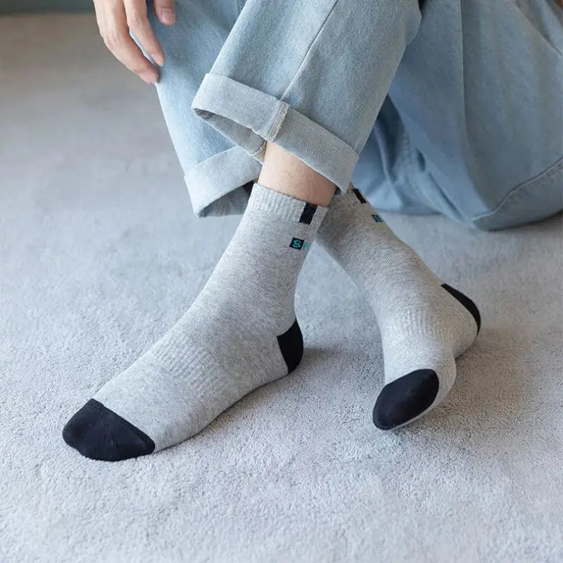 SoftStride Men's Sport Socks - 5 Pairs of Breathable Cotton