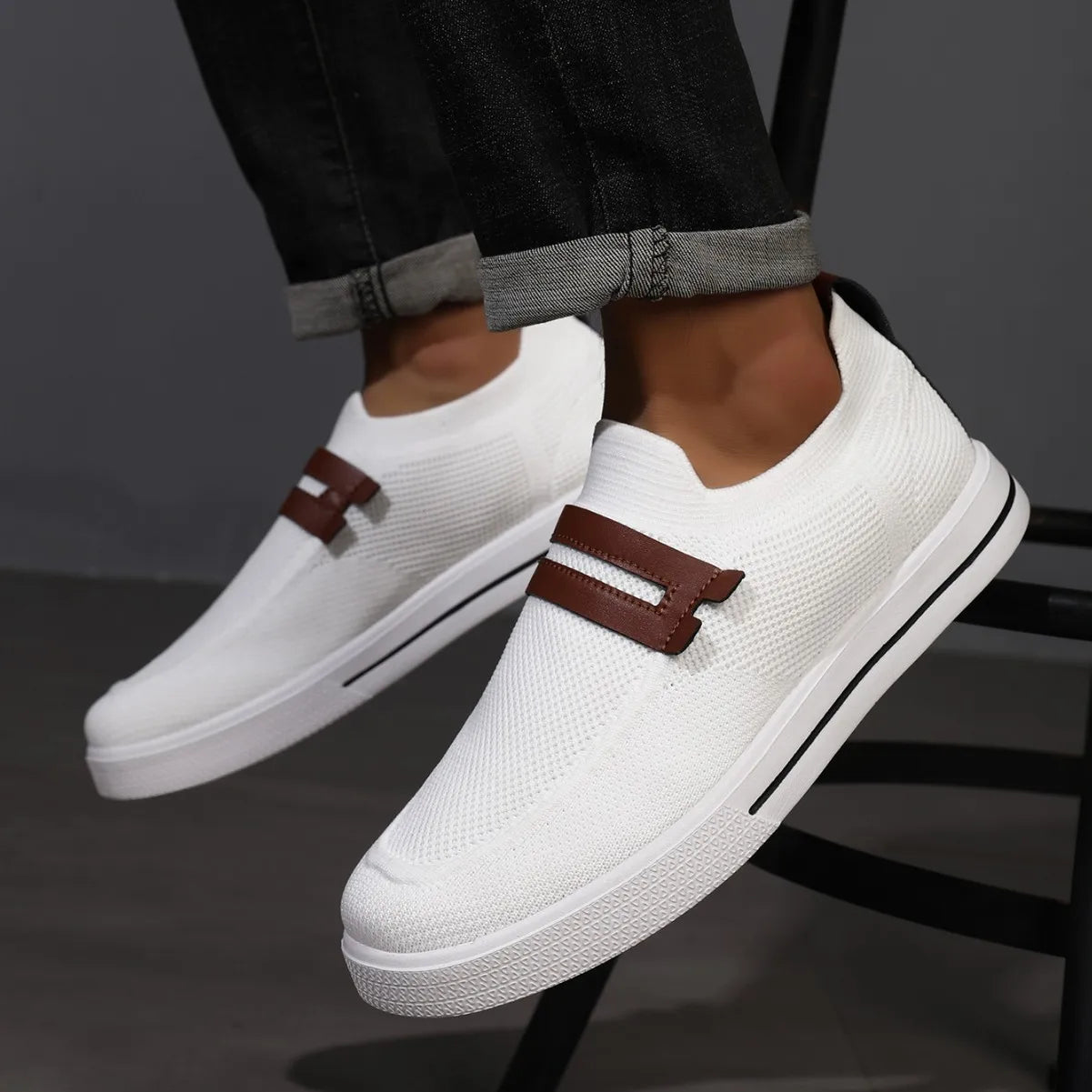Bamberg | Men's Stylish White Non-Slip Casual Shoes