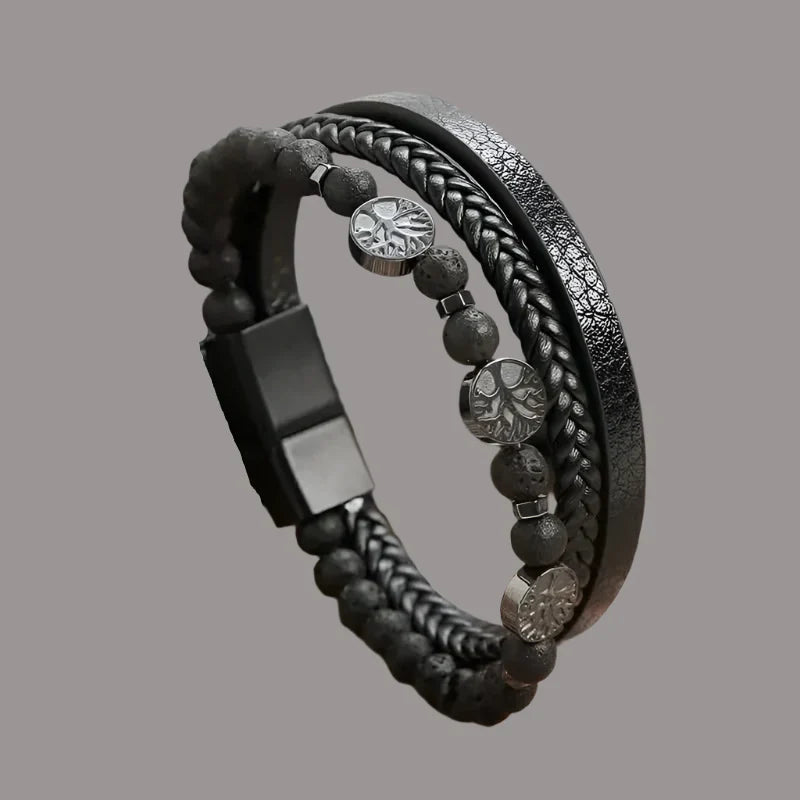 Samson | Classic Handcrafted Leather Bracelet for Men