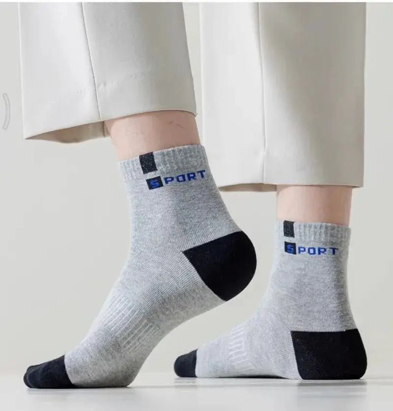 SoftStride Men's Sport Socks - 5 Pairs of Breathable Cotton