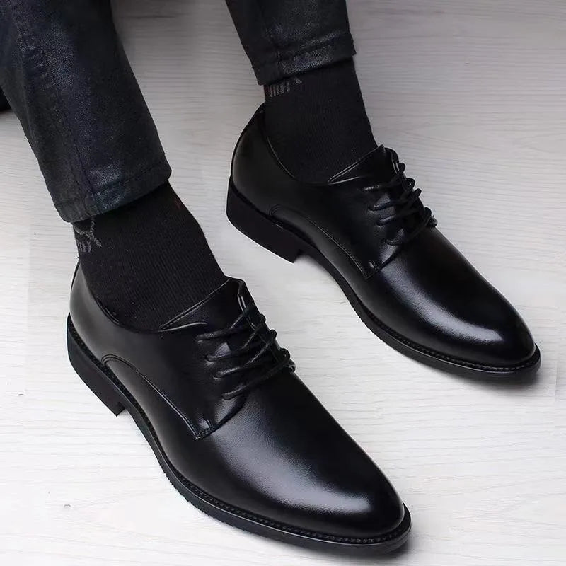 Ferndale | Men's Casual Leather Dress Shoes with Height Boost - British Style