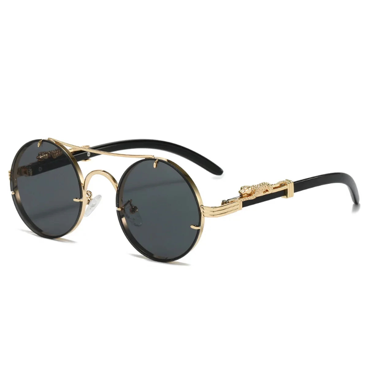 Comoros Retro Round Sunglasses - Men's Double Bridge Multicolor Eyewear