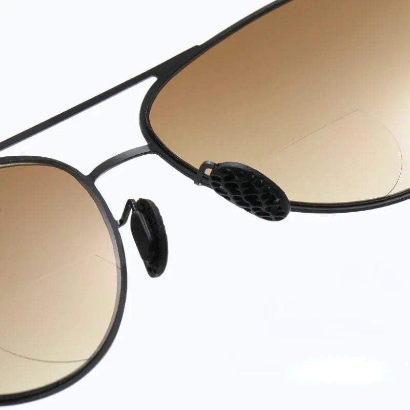 Aristotle Men's Bifocal Reading Glasses - Trendy Double Bridge Sunglasses
