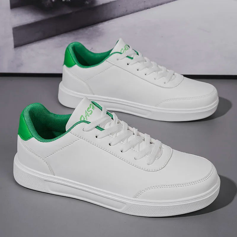 Deuce | Men's Lightweight White Canvas Sneakers - Casual Skate Shoes-Modavendi