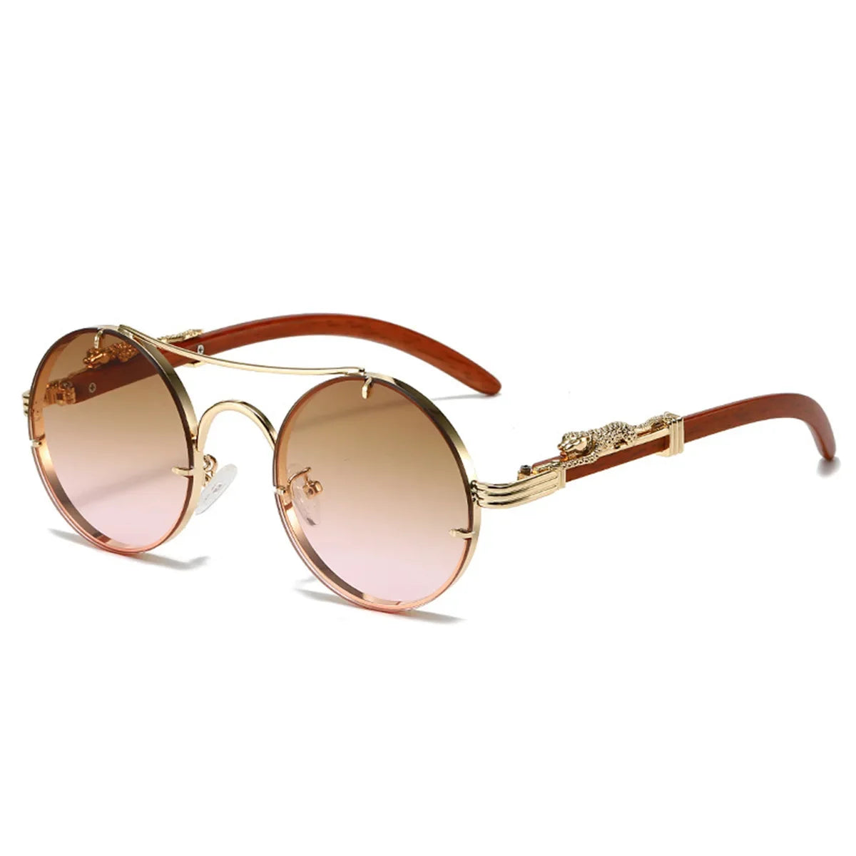 Comoros Retro Round Sunglasses - Men's Double Bridge Multicolor Eyewear