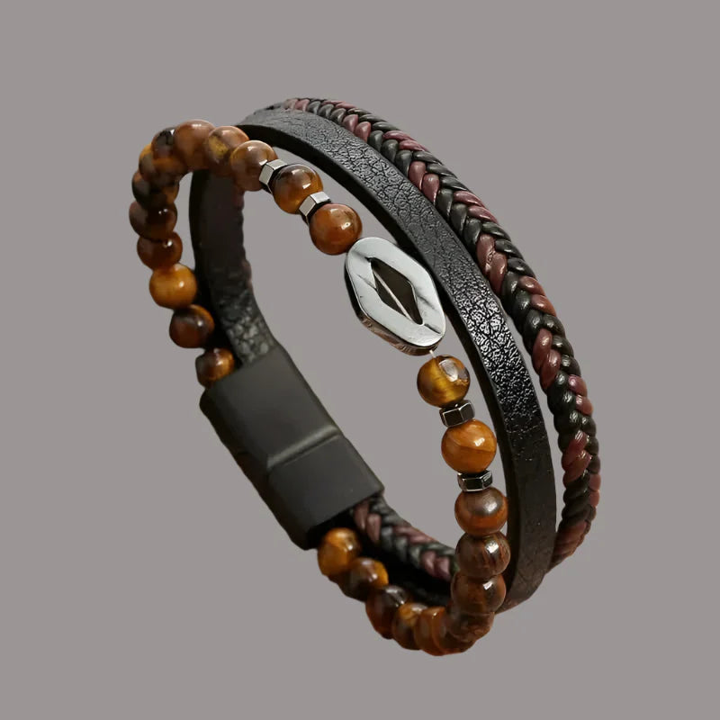 Samson | Classic Handcrafted Leather Bracelet for Men