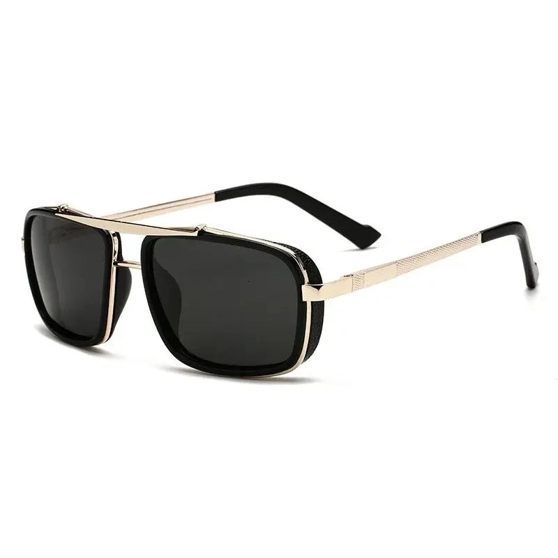 Florence | Men's Dual-Beam Aviator Sunglasses with Punk-Inspired Square Design and UV400 Protection