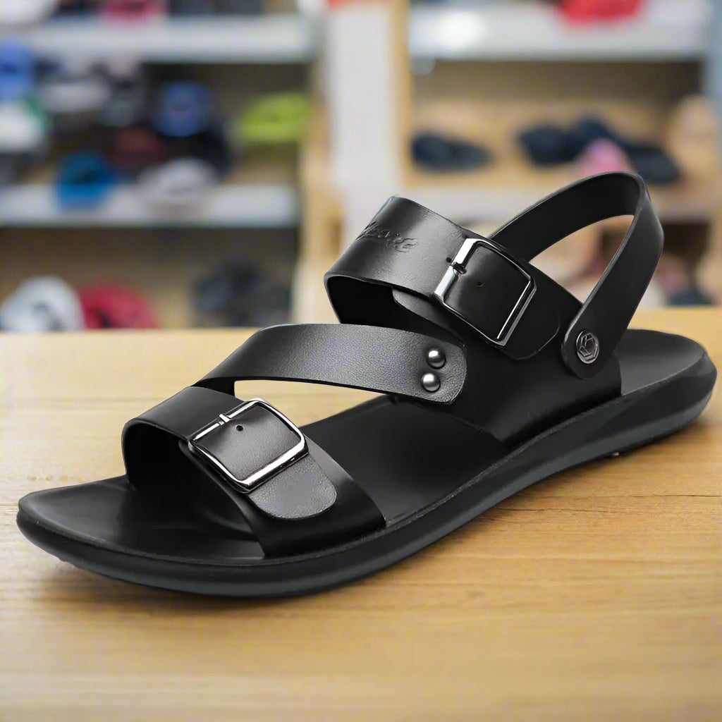 Luca Men's Casual Open Toe Sandals - Comfortable PU Leather Design