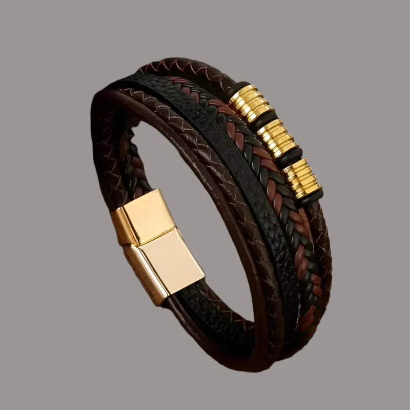 Samson | Classic Handcrafted Leather Bracelet for Men