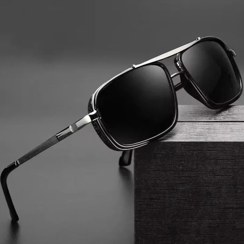 Florence | Men's Dual-Beam Aviator Sunglasses with Punk-Inspired Square Design and UV400 Protection