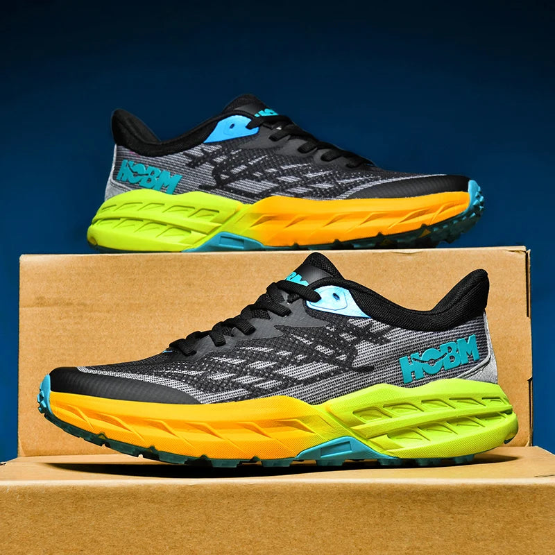 Hobm Men's Lightweight Breathable Athletic Sneakers - Non-Slip Sports Shoes
