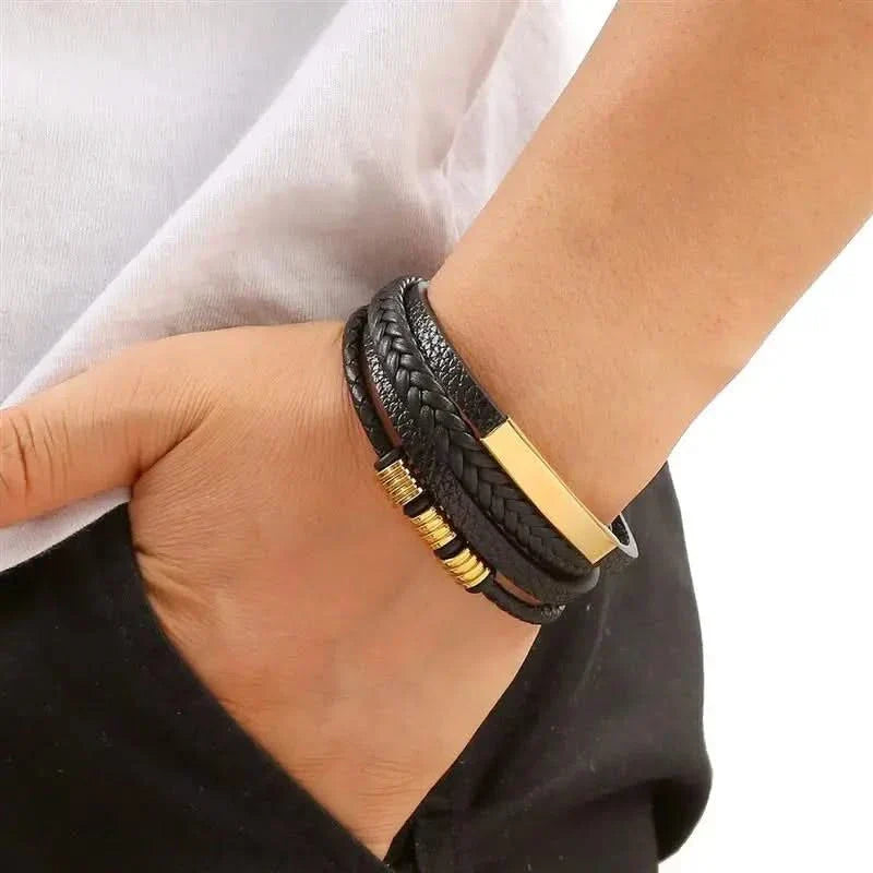 Samson | Classic Handcrafted Leather Bracelet for Men