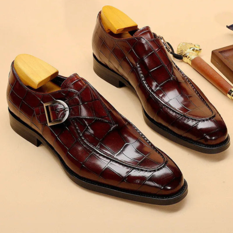Rafe Men's Leather Monk Strap Footwear