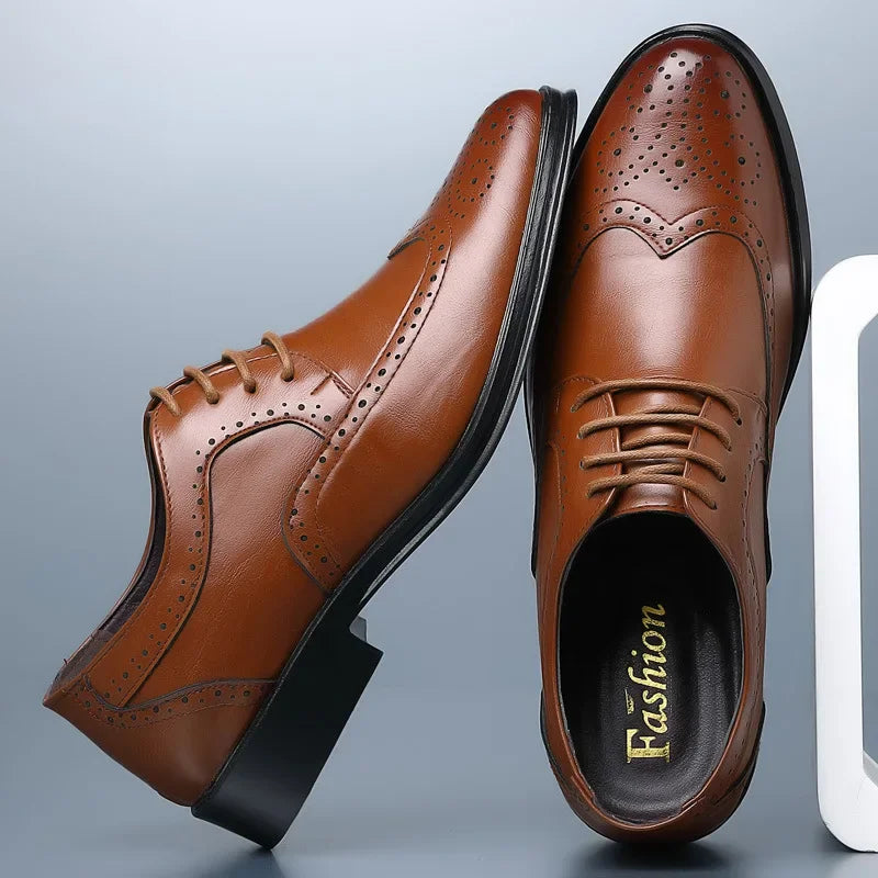Sandpoint | Handcrafted Men's Calfskin Leather Oxford Brogue Dress Shoes
